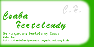 csaba hertelendy business card